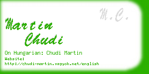 martin chudi business card